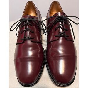 Bostonian Mens Brown Leather Cap Toe Tahoe Dress Shoes 25039 Lace Up Sz 10W